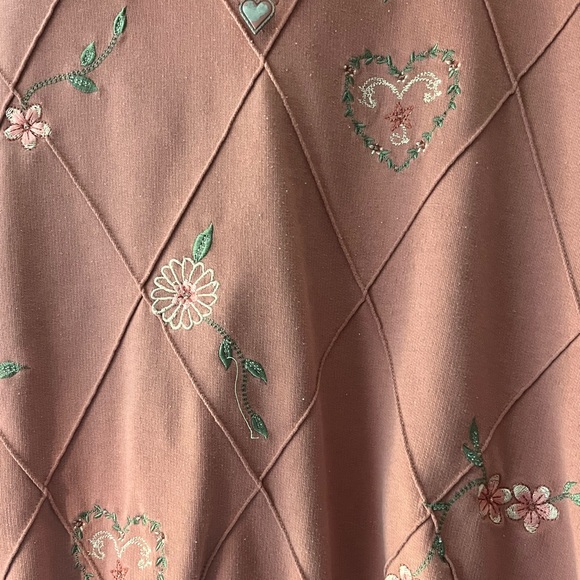 Alfred Dunner Pink Heart Sweater - Picture 2 of 9